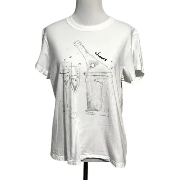 Abercrombie & Fitch | NWOT Graphic Short Sleeve T-Shirt in White Size Large - Picture 1 of 8